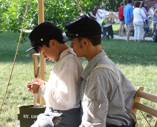 Brothers share a quiet moment 